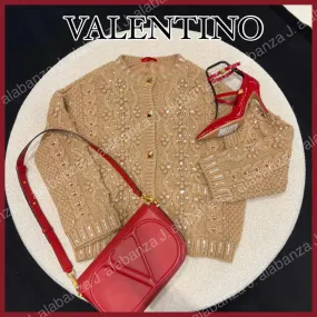 VALENTINO  |Casual Style Wool Long Sleeves Elegant Style Outlet