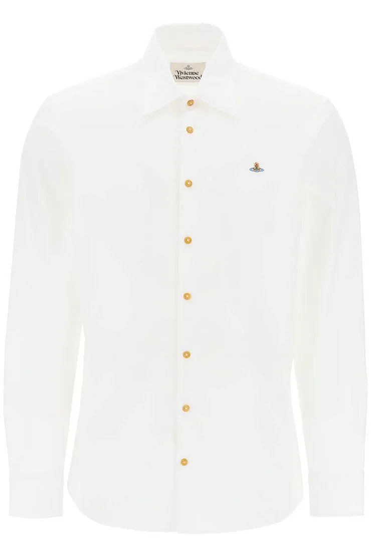 Vivienne Westwood  |Long Sleeves Plain Cotton Logo Shirts