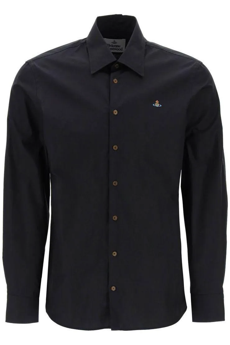 Vivienne Westwood  |Long Sleeves Plain Cotton Logo Shirts