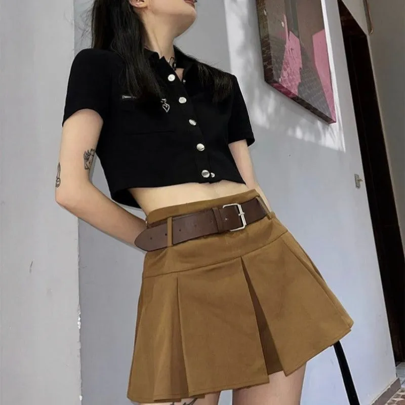 Y2K Skirts Mini Skirts hot girl style 2 colors LL-017