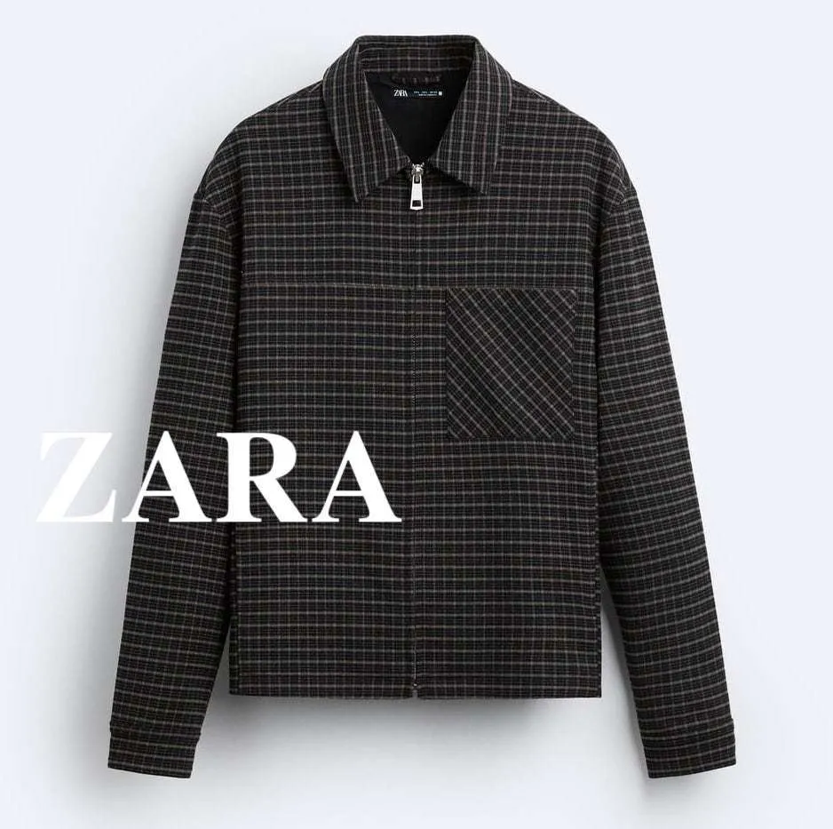 ZARA  |Other Plaid Patterns Long Sleeves Shirts