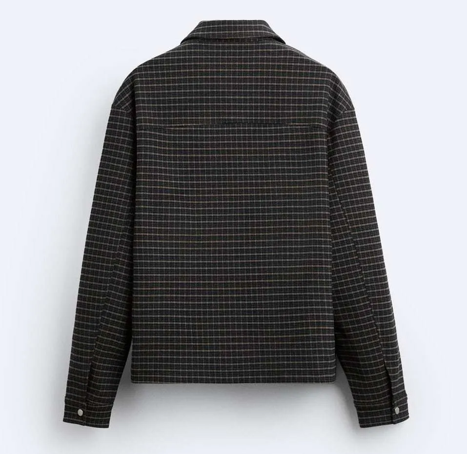 ZARA  |Other Plaid Patterns Long Sleeves Shirts